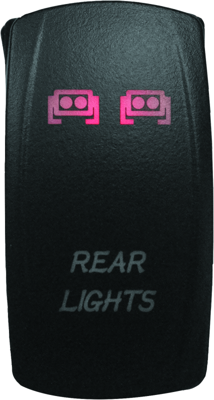 DragonFire Racing Lighted Switch Rear Light On/Off Red