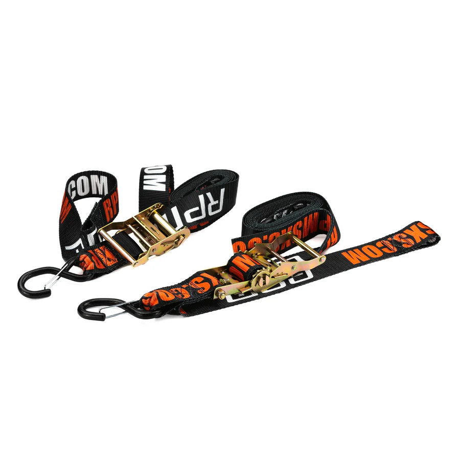 RPM (2 Pack) 2" x 10ft Heavy Duty 3,300Lb Ratchet Strap Tie Downs