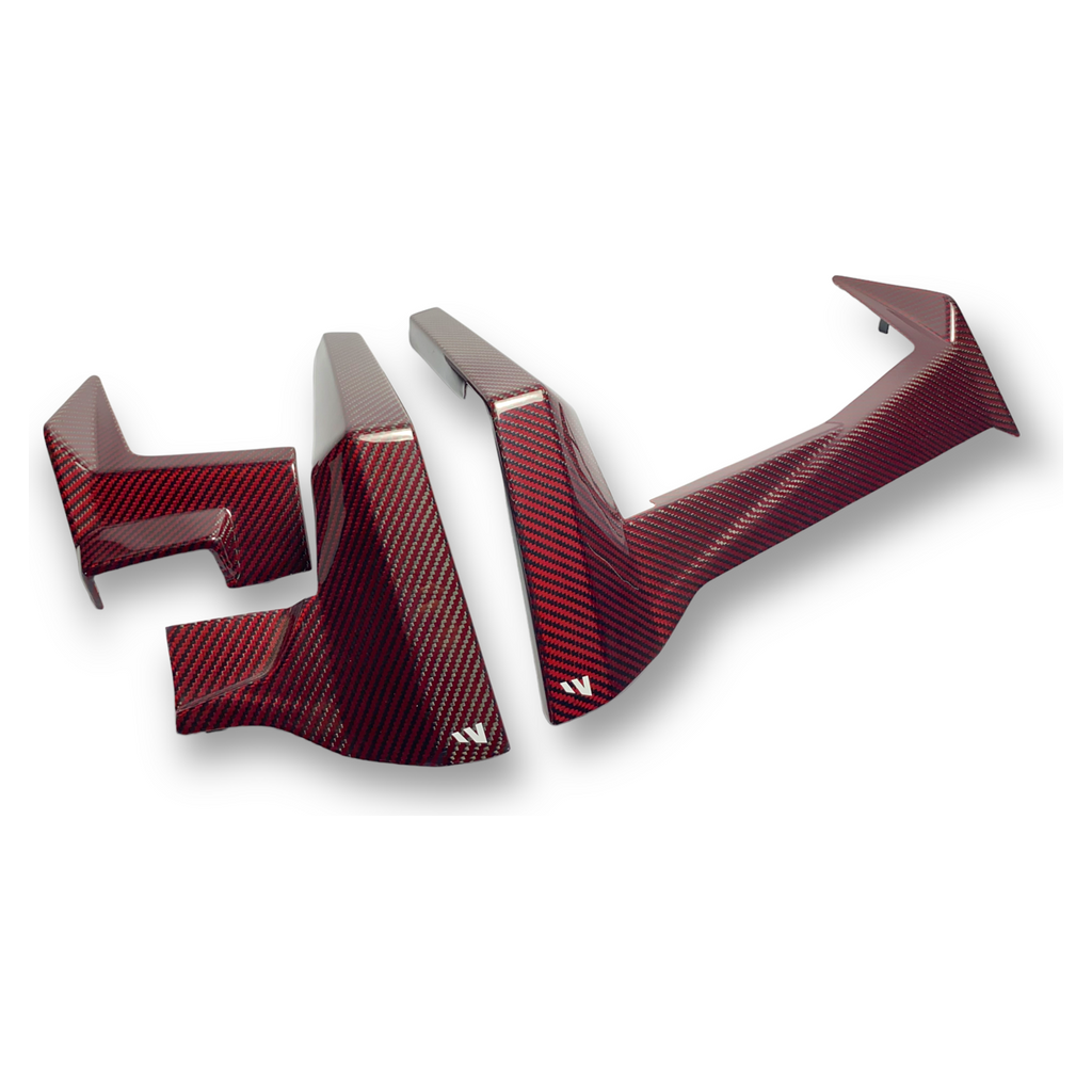 Polaris RZR Pro / Turbo R Carbon Fiber Dash Trim Kit (3-Piece) | FourWerx