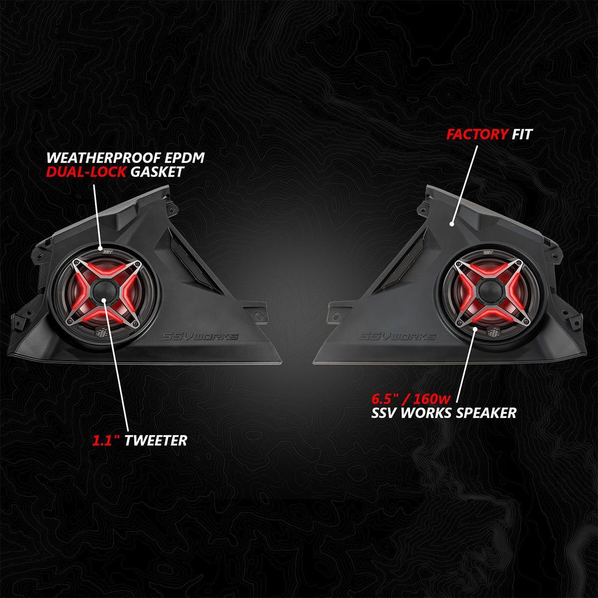 Can Am Maverick R Phase-5 V-Spec 1650watt 6-Speaker System | SSV Works