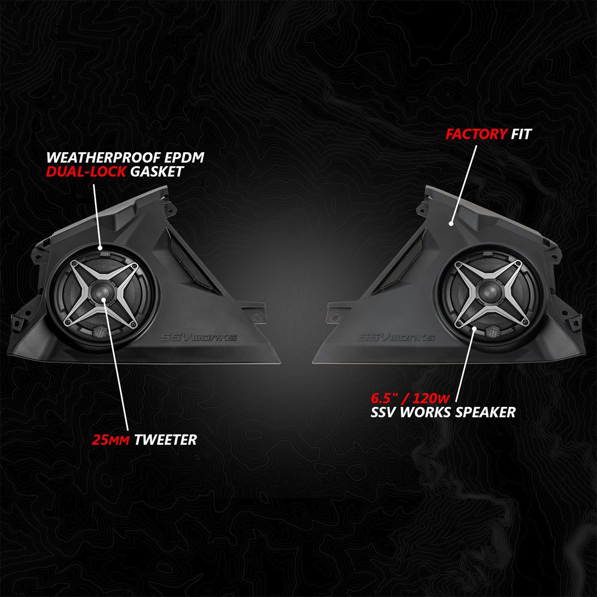 Can Am Maverick R Front Dash 6.5" Speaker Panels | SSV Works