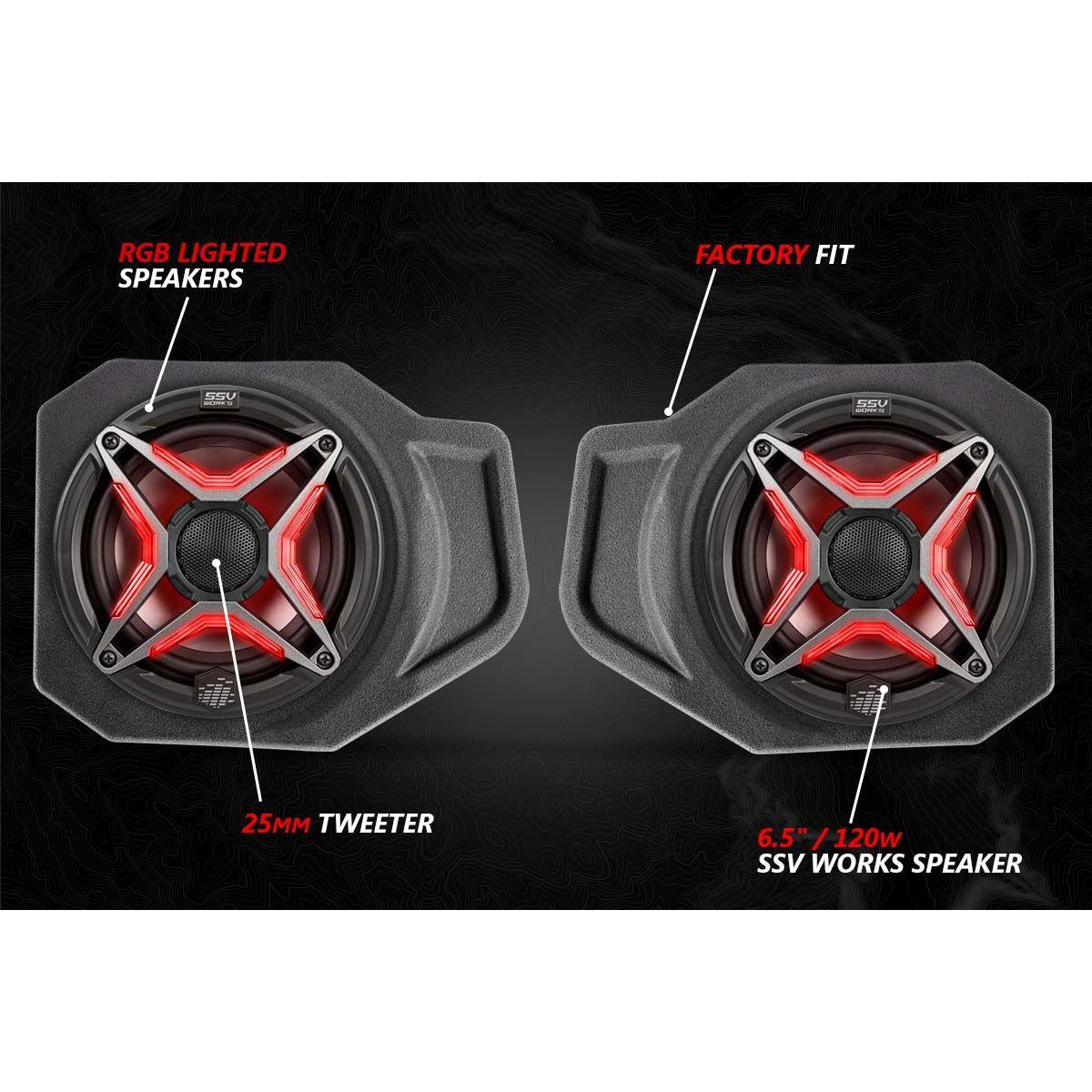 Polaris Ranger XP 1000 Ride Command Lighted 3-Speaker System | SSV Works