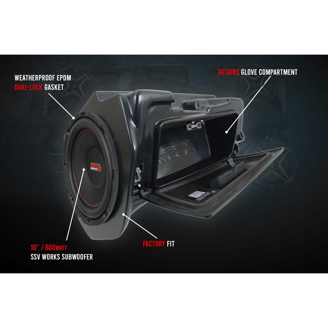 Polaris RZR 10" Amplified Subwoofer | SSV Works