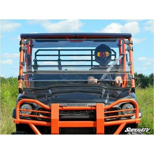 SuperATV Kawasaki Mule Pro Scratch Resistant Flip Windshield