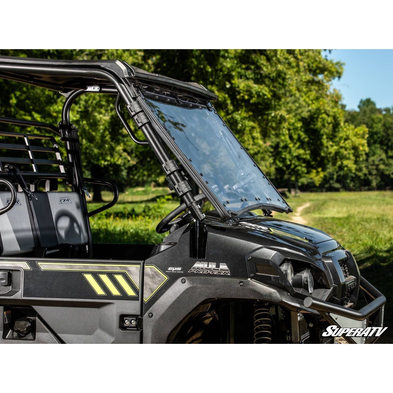 Kawasaki Mule Pro Scratch Resistant Flip Windshield | SuperATV