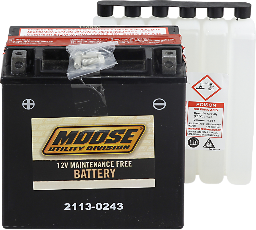 MOOSE OFFROAD AGM Battery - YTX20CH-BS MTX20CH-BS