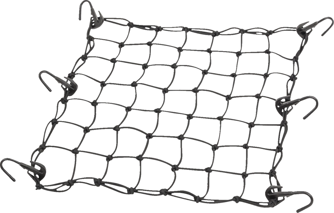 MOOSE OFFROAD Cargo Net - Adjustable - 15" x 15" - Black 50152-NM