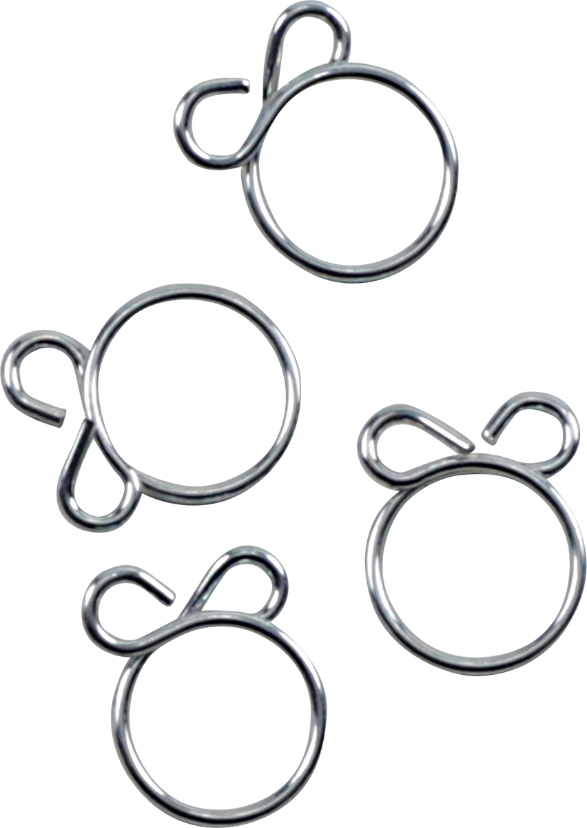 ALL BALLS Refill Clamp Kit - Fuel Line/Wire - Flat Ear - Silver - 12.5 mm - 4 Pack FS00061