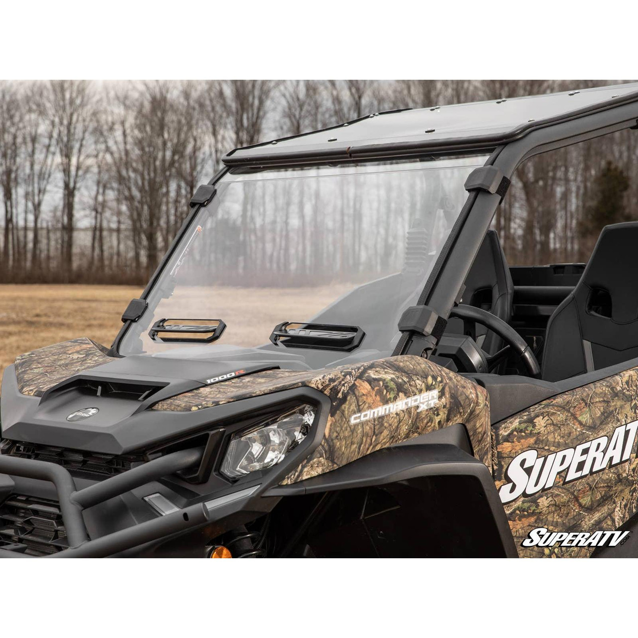 Can Am Maverick Sport Scratch Resistant Vented Full Windshield | SuperATV