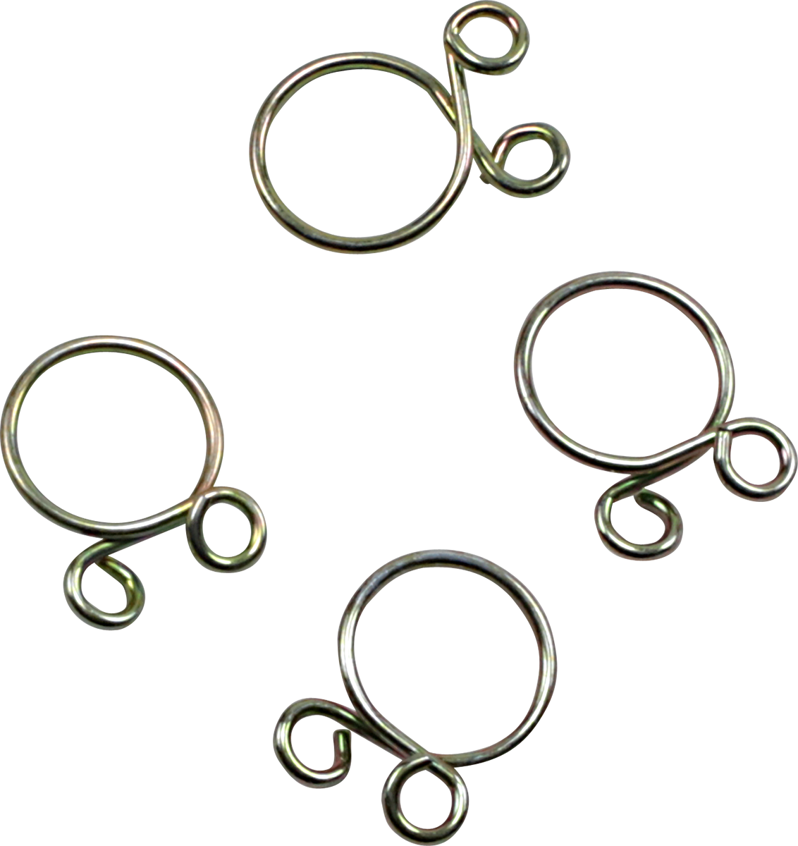 ALL BALLS Refill Clamp Kit - Fuel Line/Wire - Flat Ear - Gold - 10.8 mm - 4 Pack FS00048