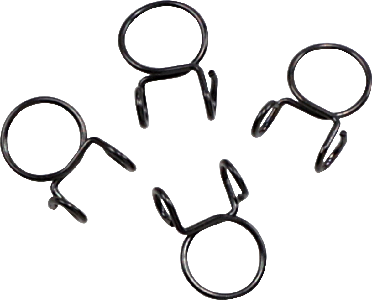 ALL BALLS Refill Clamp Kit - Fuel Line/Wire - Parallel Ear - Black - 10 mm - 4 Pack FS00062