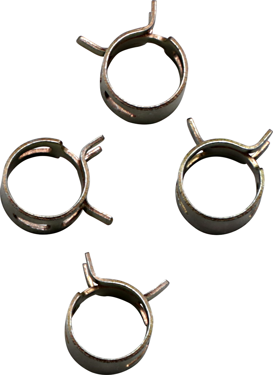 ALL BALLS Refill Clamp Kit - Fuel Line/Band - Parallel Ear - Gold - 12 mm - 4 Pack FS00056