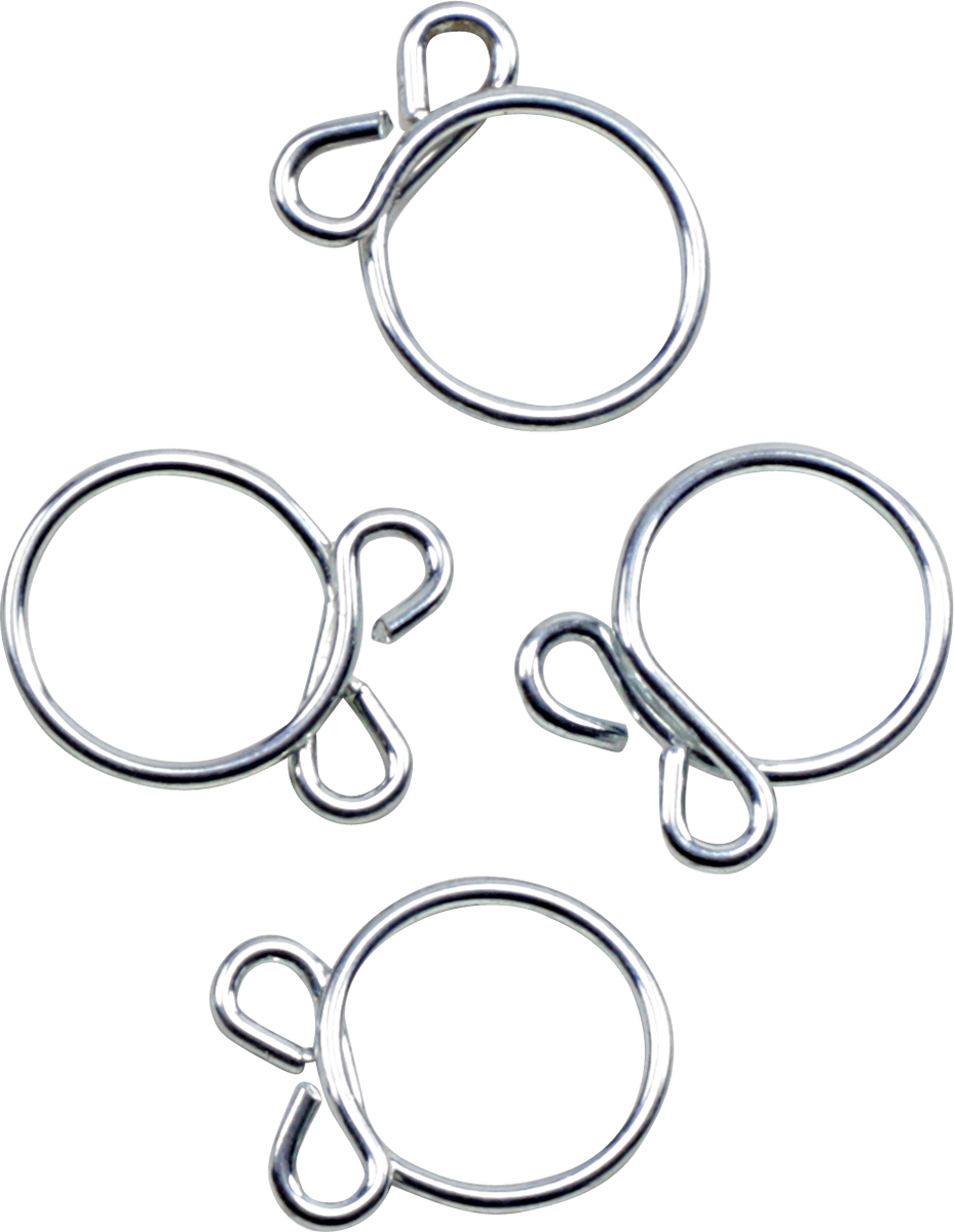 ALL BALLS Refill Clamp Kit - Fuel Line/Wire - Flat Ear - Silver - 13.5 mm - 4 Pack FS00045