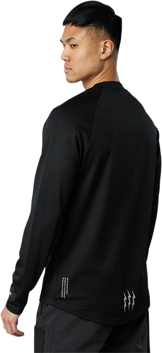 MUC-OFF USA Riders Mountain Bike Long-Sleeve Jersey - Black - Small 20365