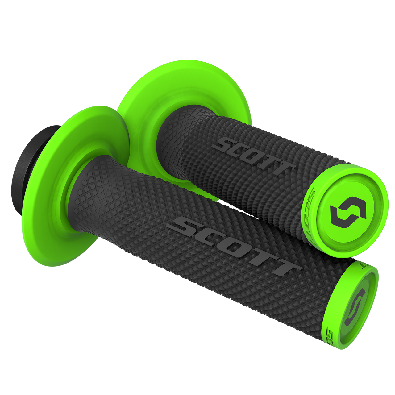 SCOTT SX II Lock-On Grip and Cam Set - Black/Green 292452-1043222