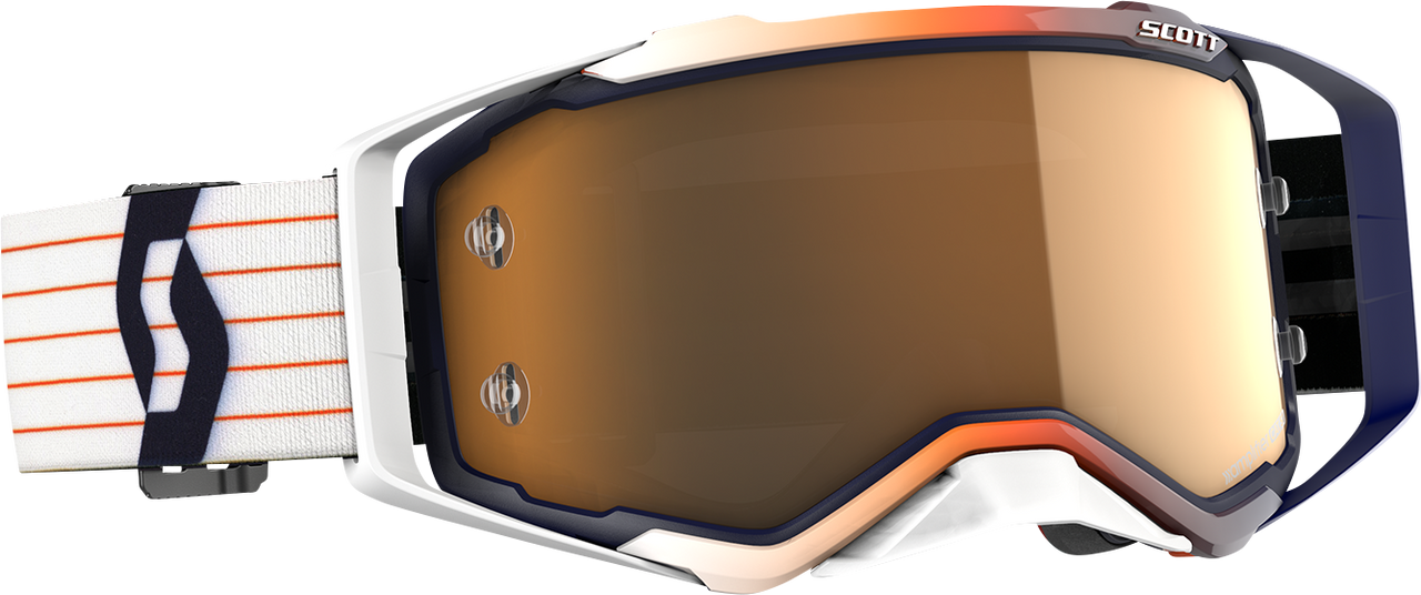 SCOTT Prospect Amplifier Goggle - Blue/White - Gold Chrome Works Lens 285536-1006324