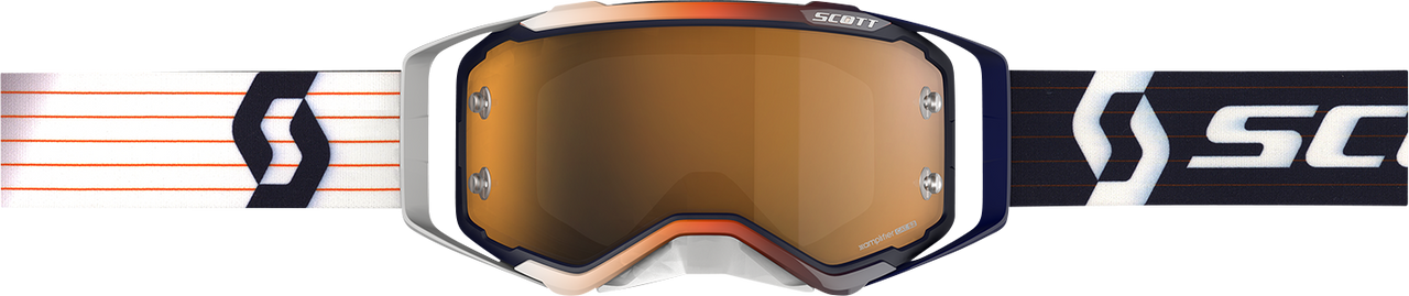 SCOTT Prospect Amplifier Goggle - Blue/White - Gold Chrome Works Lens 285536-1006324