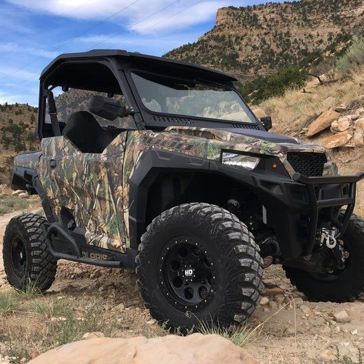 Polaris General Vented Glass Front Windshield | Bent Metal