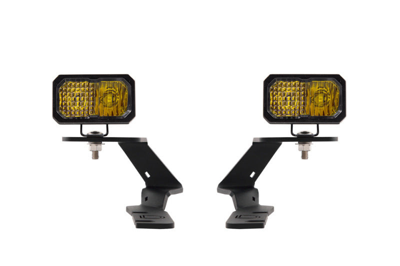 Diode Dynamics 19-21 Ford Ranger Stage Series 2in LED Ditch Light Kit - Yellow Pro Combo