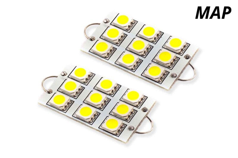 Diode Dynamics 44mm SML8 LED Bulb - Cool - White (Pair)