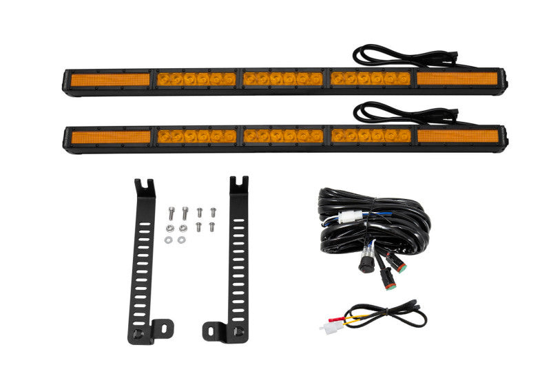 Diode Dynamics 14-19 Toyota 4Runner SS30 Dual Stealth Lightbar Kit - Amber Combo