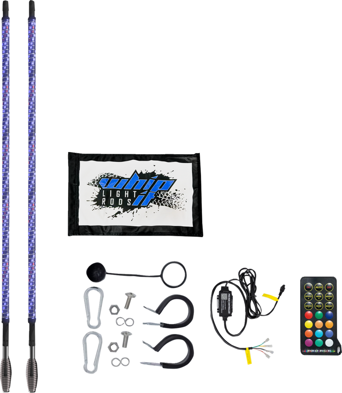 WHIPITLIGHTRODS SOL Deluxe 3' Whip Light Rod - Chasing - Bluetooth® - RGB SB-CHSBTR-131-V2