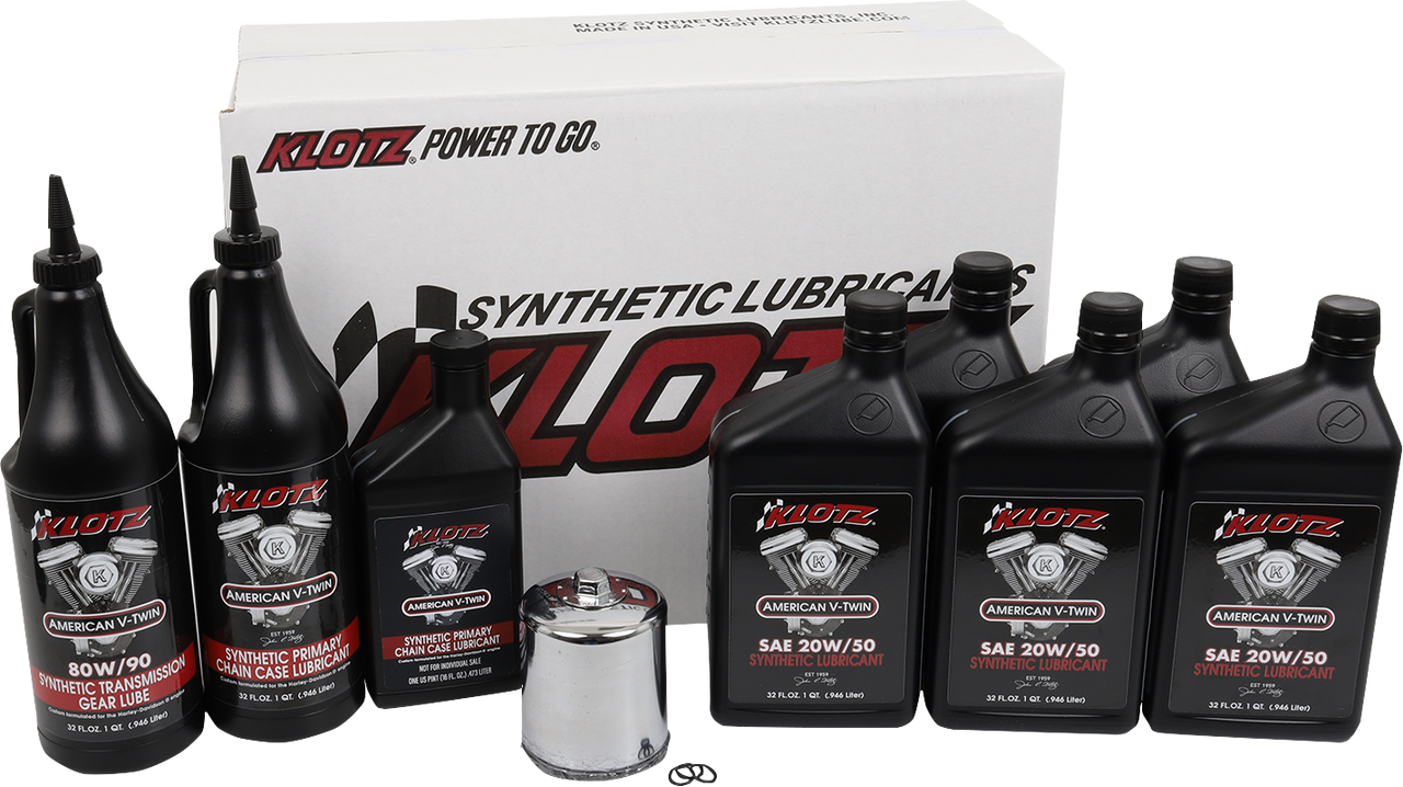 KLOTZ OIL Premium Oil Change Kit - Twin Cam/M8 KH-108