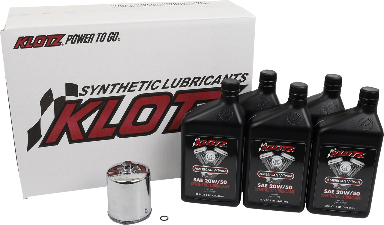 KLOTZ OIL Basic Oil Change Kit - Twin Cam/M8 KH-109