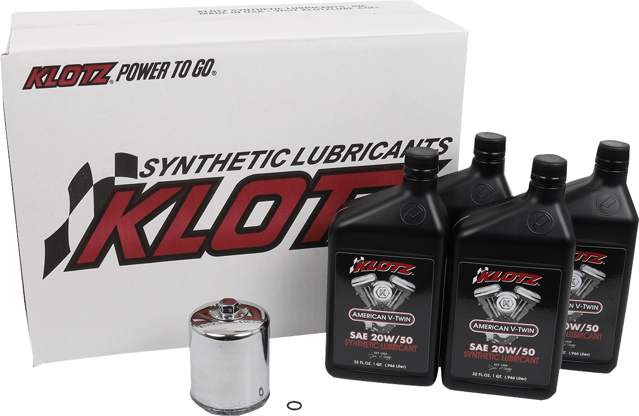 KLOTZ OIL Basic Oil Change Kit - '84-'99 Evolution Big Twin KH-103