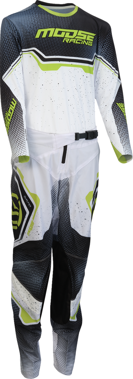 MOOSE OFFROAD Youth Qualifier® Pants - White/Black/Green - US 26 2903-2669
