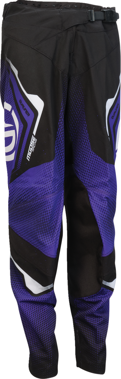 MOOSE OFFROAD Youth Qualifier® Pants - Black/Purple/White - US 22 2903-2660