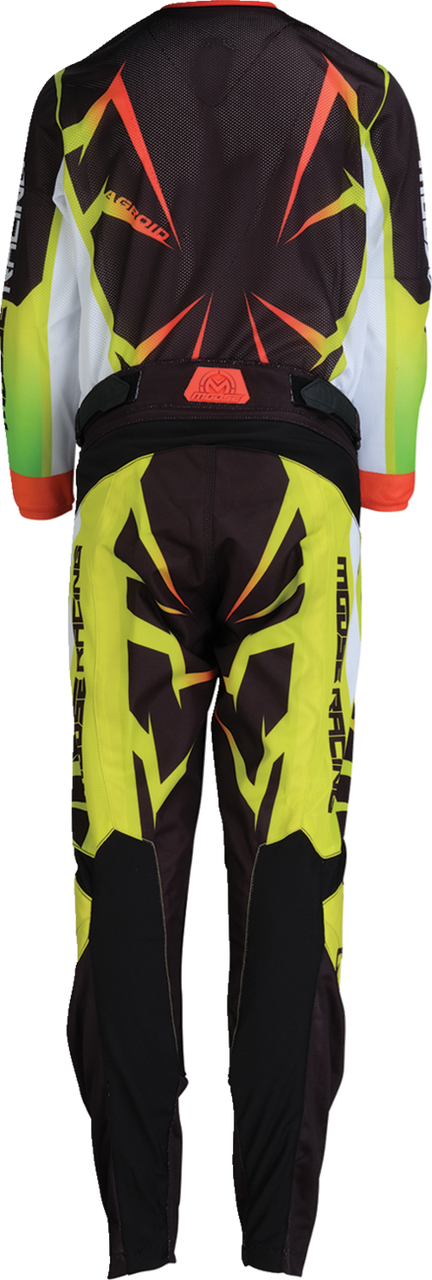 MOOSE OFFROAD Youth Agroid Mesh Pants - Hi-Viz/Black - 18 2903-2560