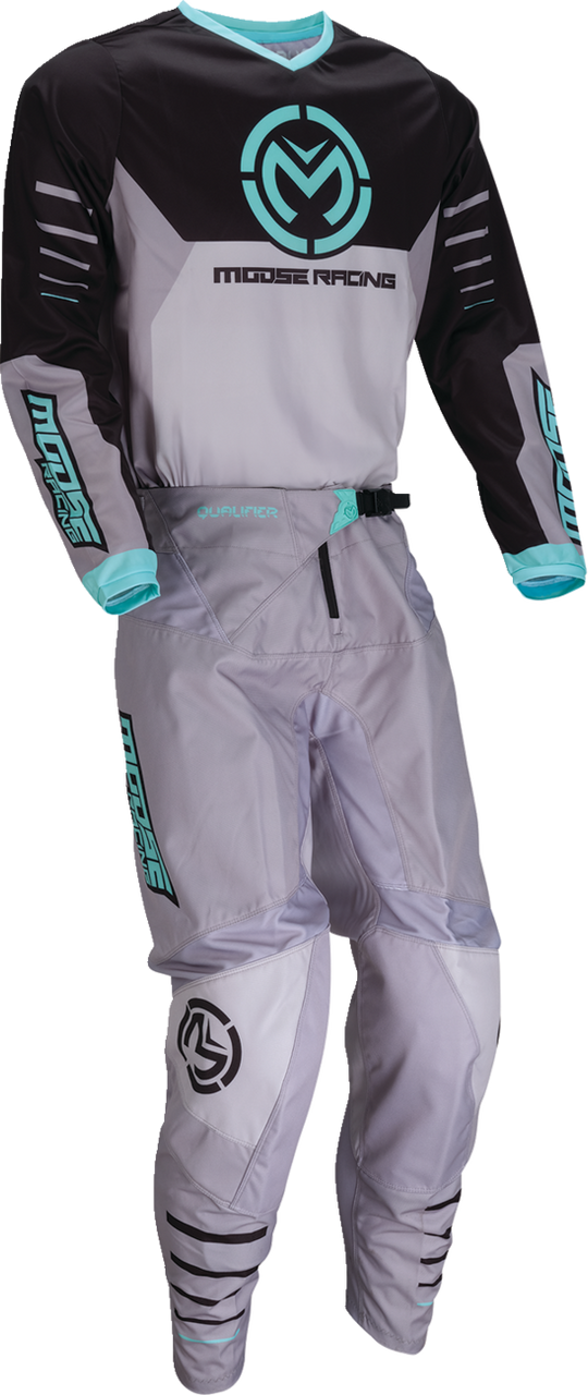 MOOSE OFFROAD Qualifier® Jersey - Gray/Teal - Small 2910-8183