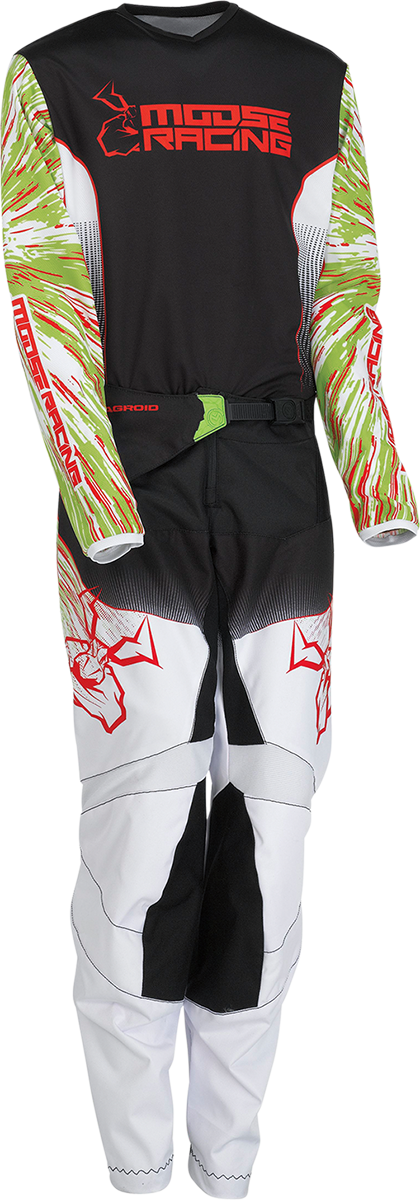MOOSE OFFROAD Youth Agroid Pants - Green/Red/Black - US 26 2903-2277
