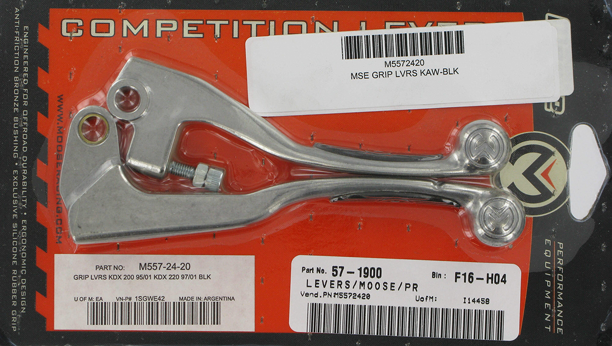 MOOSE OFFROAD Competition Lever Set - Black 1SGWE42