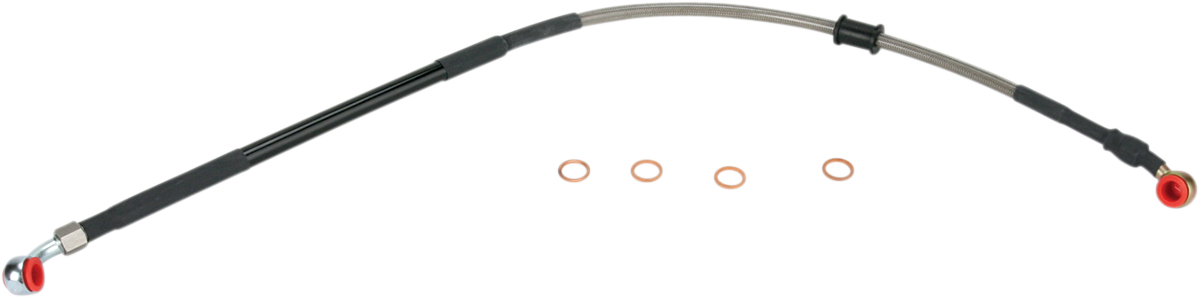 MOOSE OFFROAD Brake Line - Rear - Stainless Steel - Honda CRF450R H02-2-027/P