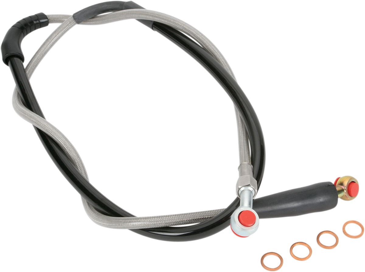MOOSE OFFROAD Brake Line - Front - Stainless Steel - Honda H02-1-043/P