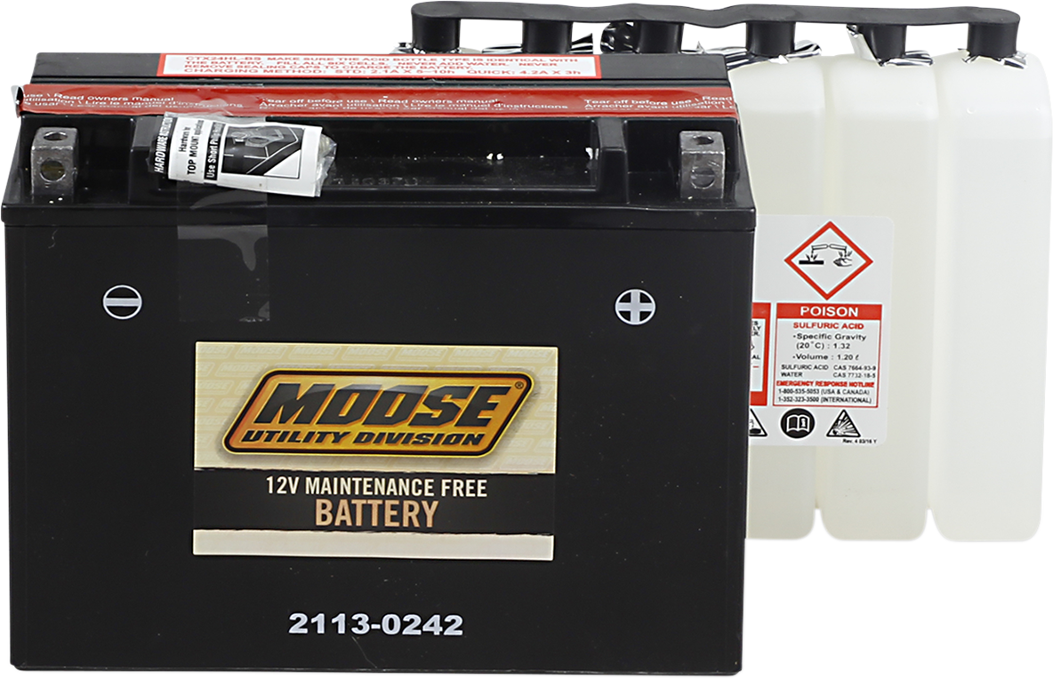MOOSE OFFROAD AGM Battery - YTX24HL-BS MTX24HL-BS