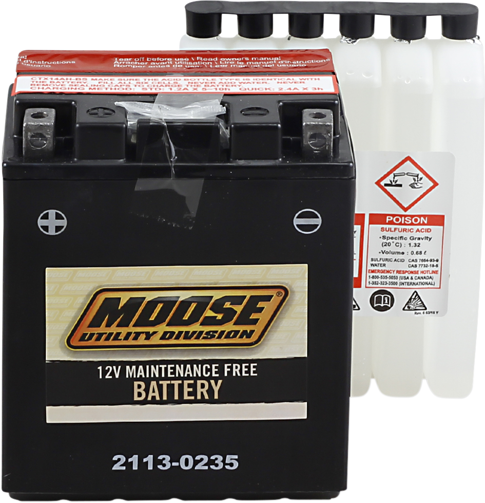 MOOSE OFFROAD AGM Battery - YTX14AH-BS MTX14AH-BS