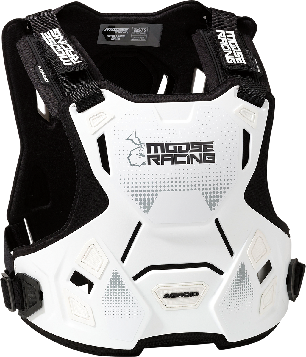 MOOSE OFFROAD Youth Agroid™ Chest Guard - White - 2XS/XS 2701-1117