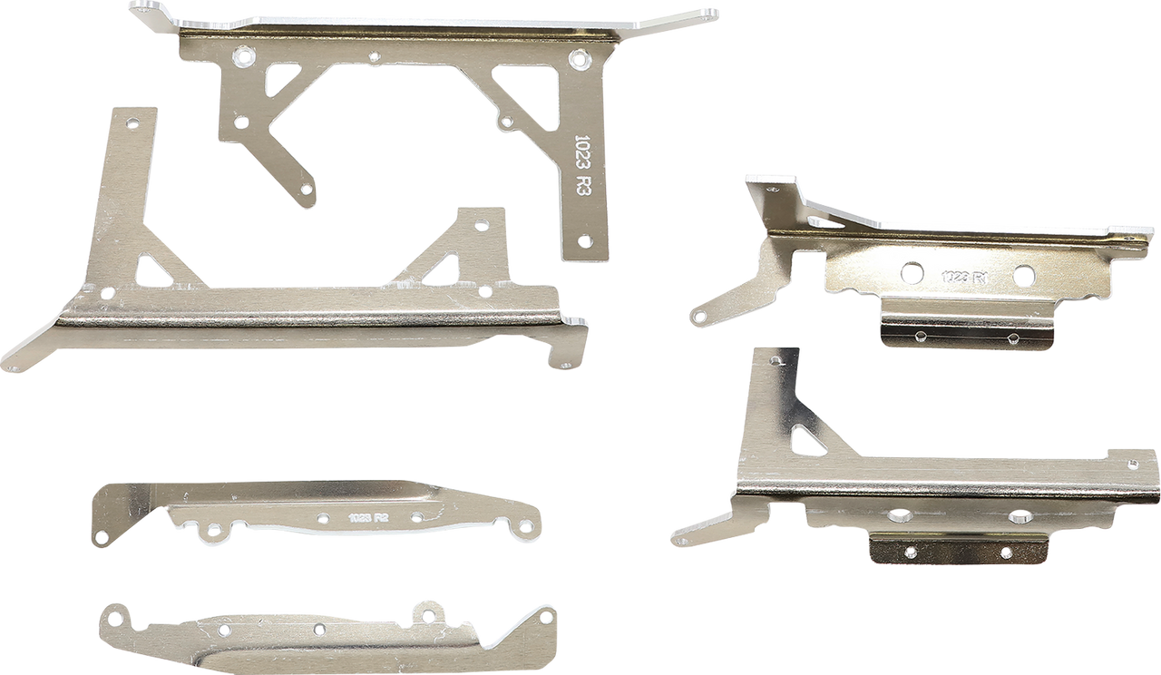 MOOSE OFFROAD Radiator Braces - Silver - Gas Gas/Husqvarna/KTM 11-1023