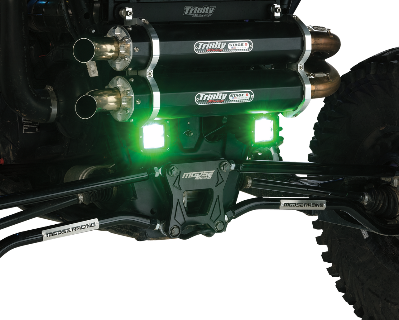 MOOSE OFFROAD Light Pods - 3" - Green MSE-LPKITG