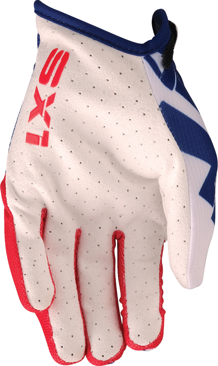 MOOSE OFFROAD Youth SX1™ Gloves - Red/White/Blue - Medium 3332-1884