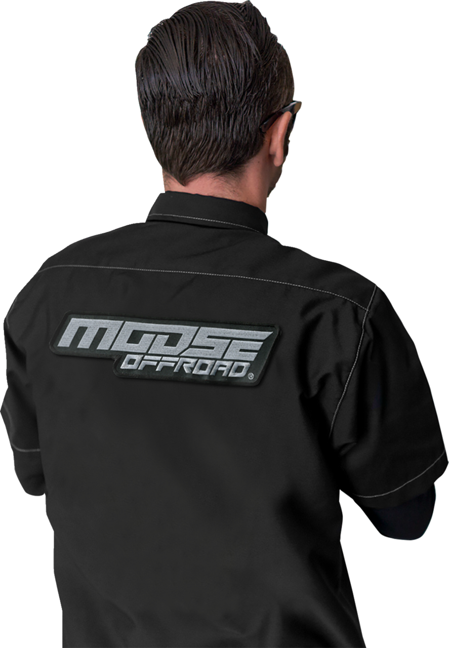 MOOSE OFFROAD Moose Offroad Shop Shirt - Black - Large MRS01S8BCHLR