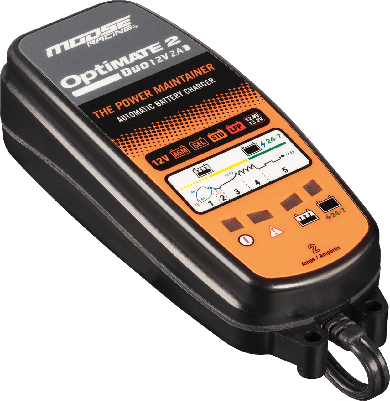 MOOSE OFFROAD Battery Charger/Maintainer - Optimate 2 Duo TM-555