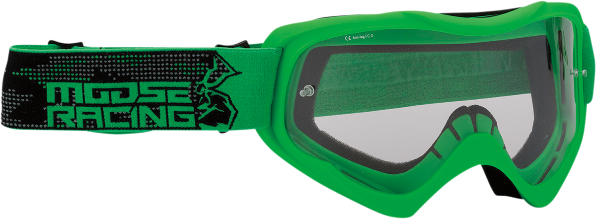 MOOSE OFFROAD Qualifier Goggle - Agroid - Green - Clear Lens 2601-2655