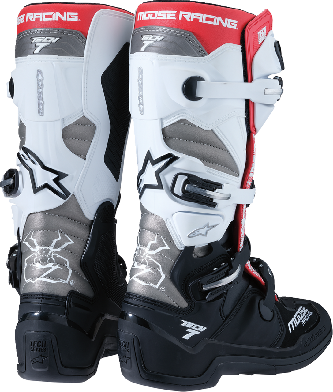 MOOSE OFFROAD Tech 7 Boots - Black/White/Red - US 7 0212024-1225-7