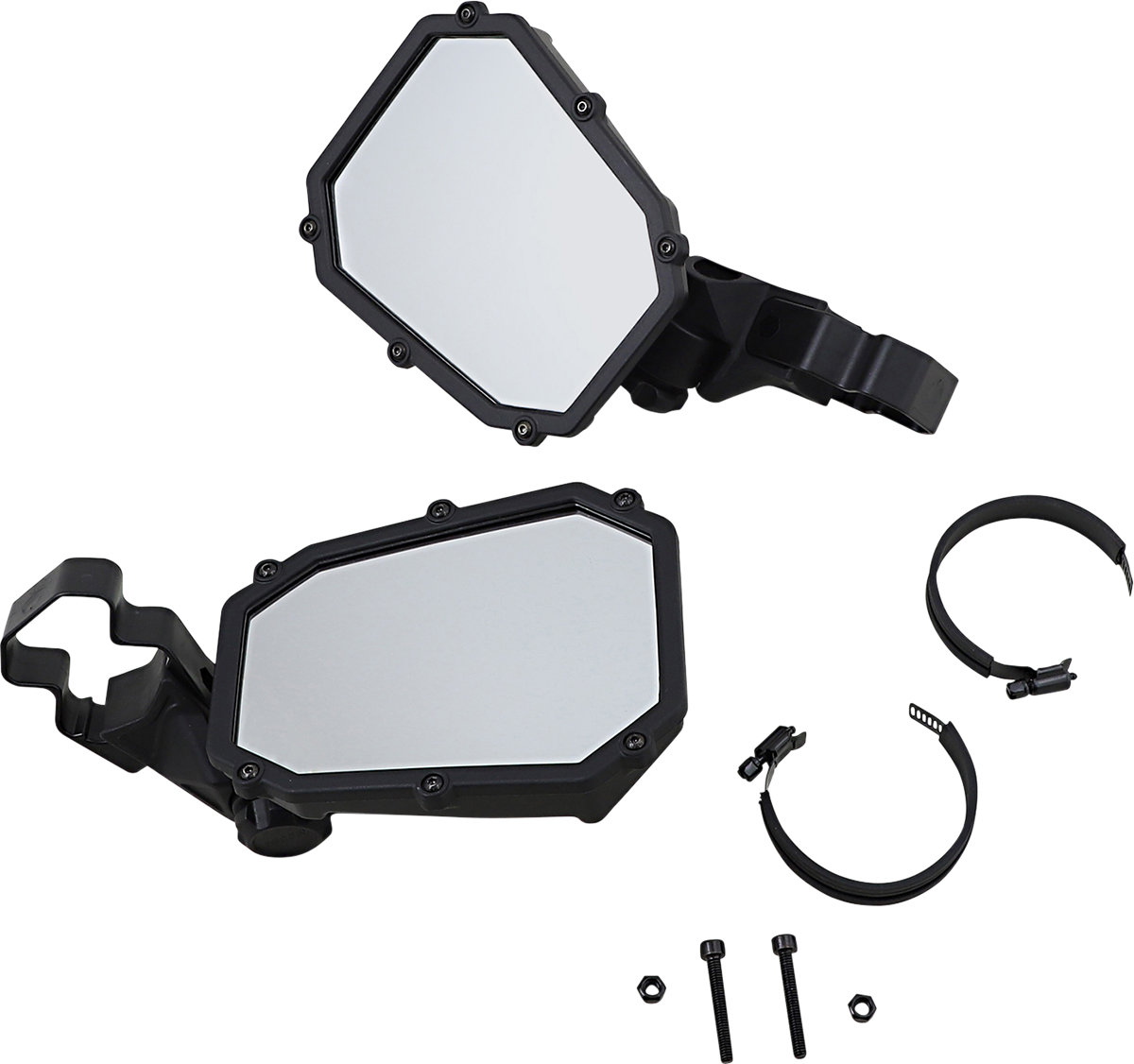 MOOSE OFFROAD Mirror - Elite - Side View - Octagon - Black MEMIRKIT-ES1CCS