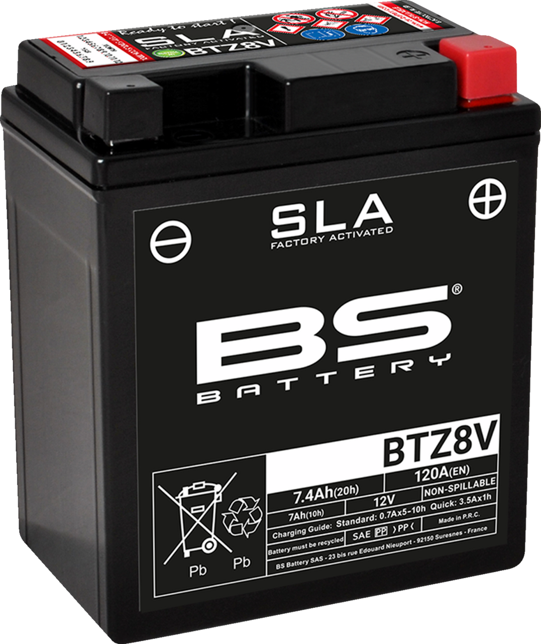 BS BATTERY Battery - BTZ8V (YT) 300890