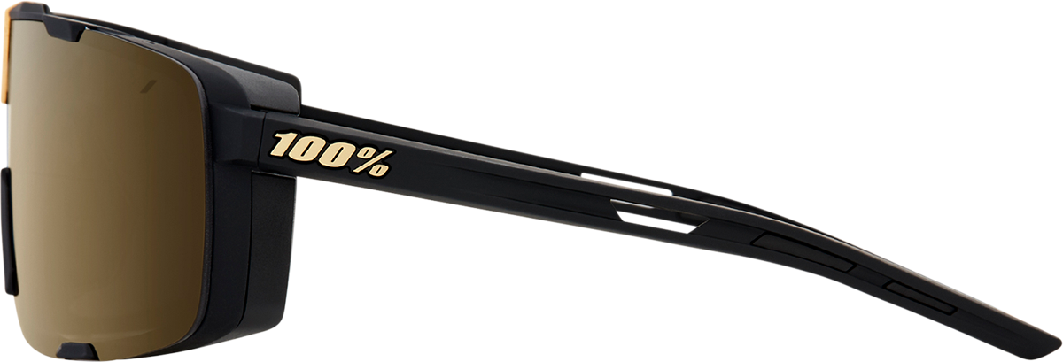 100% Eastcraft Sunglasses - Soft Tact Black - Soft Gold Mirror Lens 61045-258-01